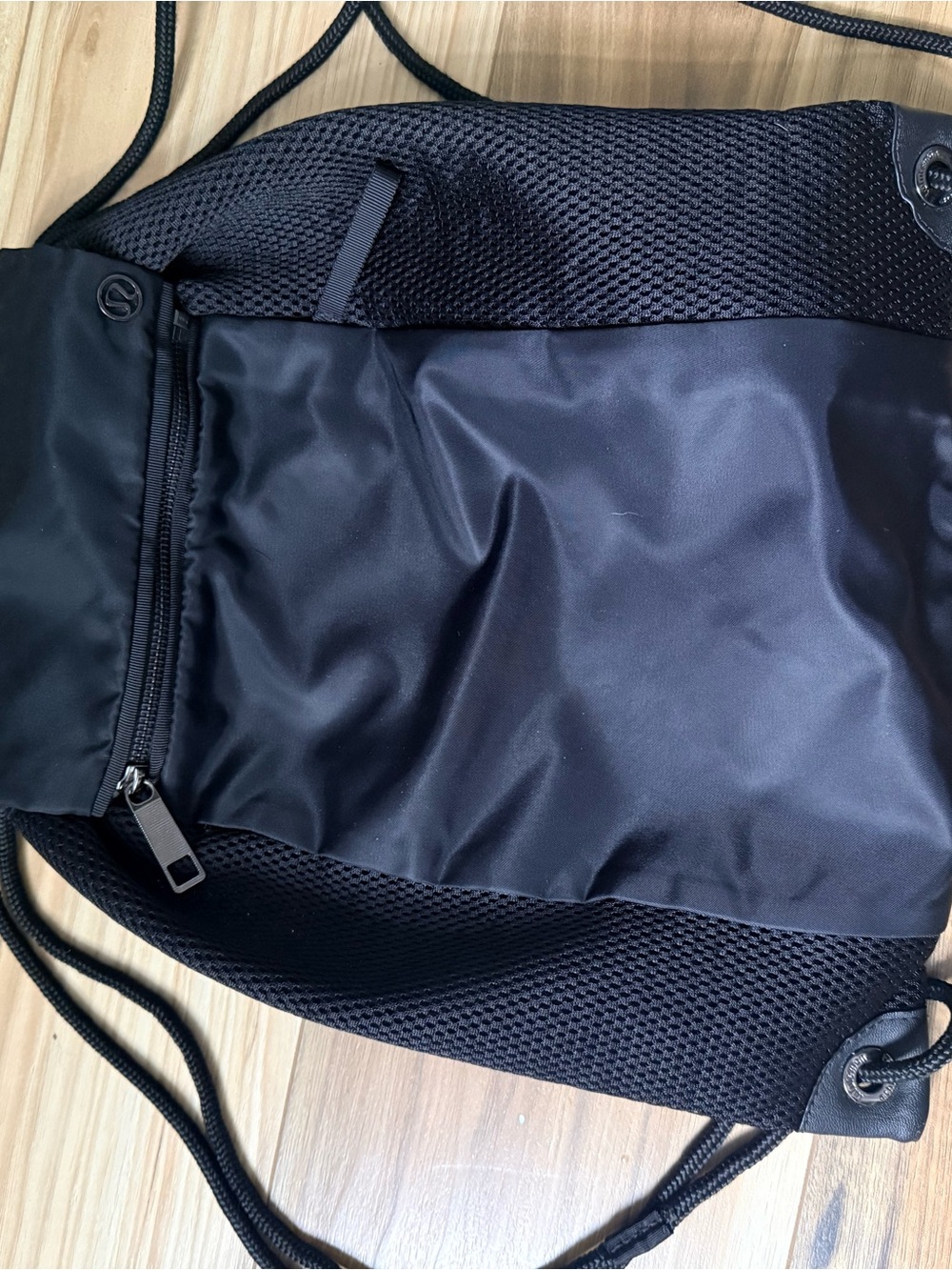 lululemon athletica Black Drawstring Gym Bag